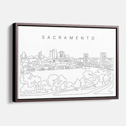 Sacramento Skyline Canvas Print
