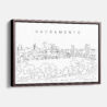 Framed Sacramento Canvas Print - Main - Light