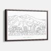 Framed Salt Lake City Canvas Print - Main - Light