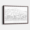 Framed Salt Lake City Canvas Print - Main - Light