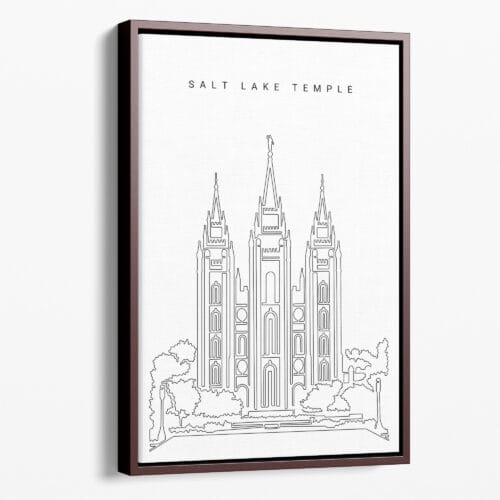 Salt Lake Temple Canvas Art Print - Portrait
