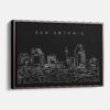 Framed San Antonio Canvas Print - Main - Dark
