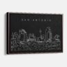 Framed San Antonio Canvas Print - Main - Dark