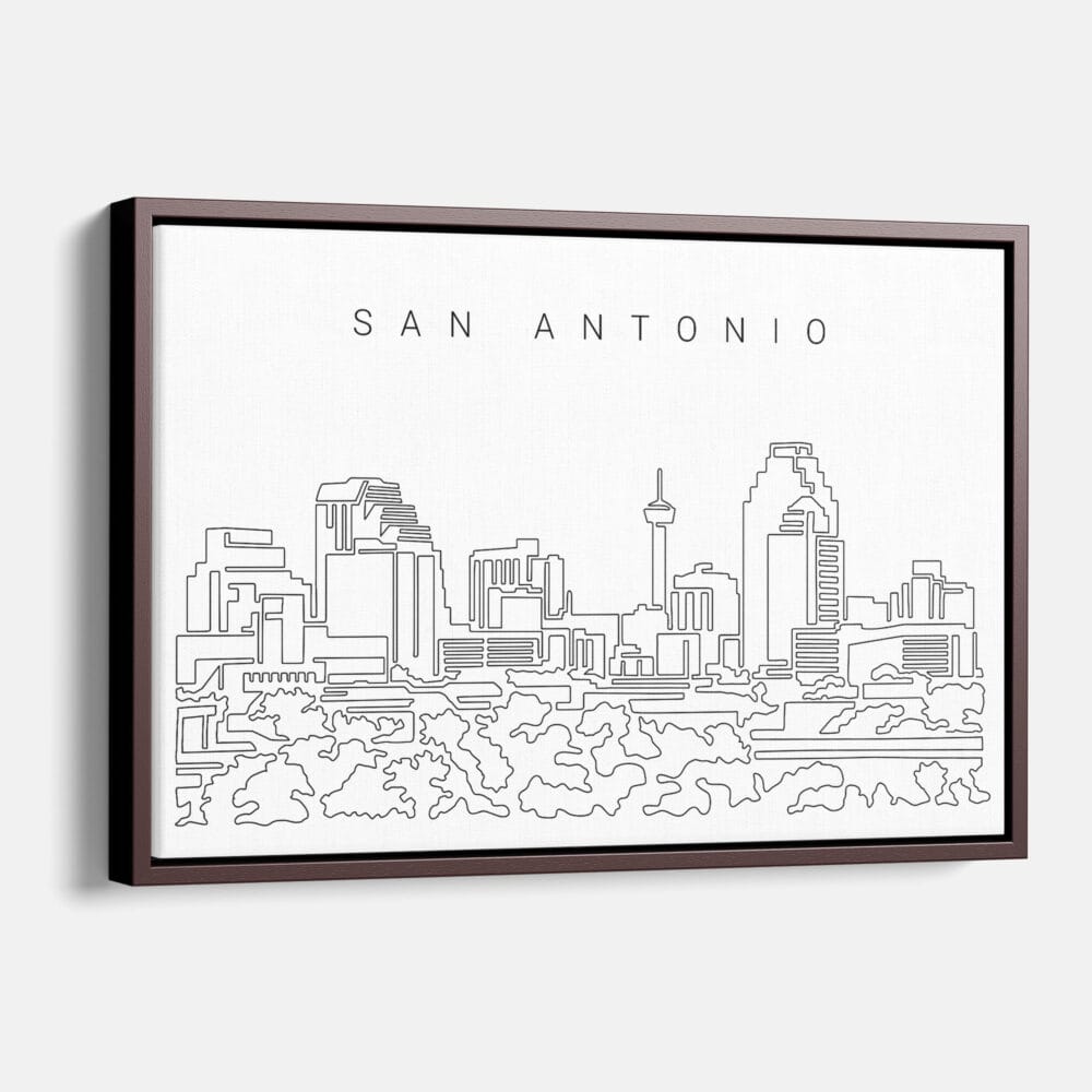 Framed San Antonio Canvas Print - Main - Light