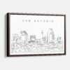 Framed San Antonio Canvas Print - Main - Light