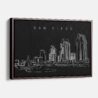 Framed San Diego Canvas Print - Main - Dark