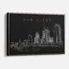 Framed San Diego Canvas Print - Main - Dark