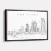 Framed San Diego Canvas Print - Main - Light