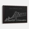 Framed San Francisco Canvas Print - Main - Dark