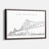 Framed San Francisco Canvas Print - Main - Light