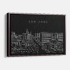 Framed San Jose Canvas Print - Main - Dark