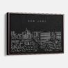 Framed San Jose Canvas Print - Main - Dark