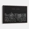 Framed San Jose Canvas Print - Main - Dark