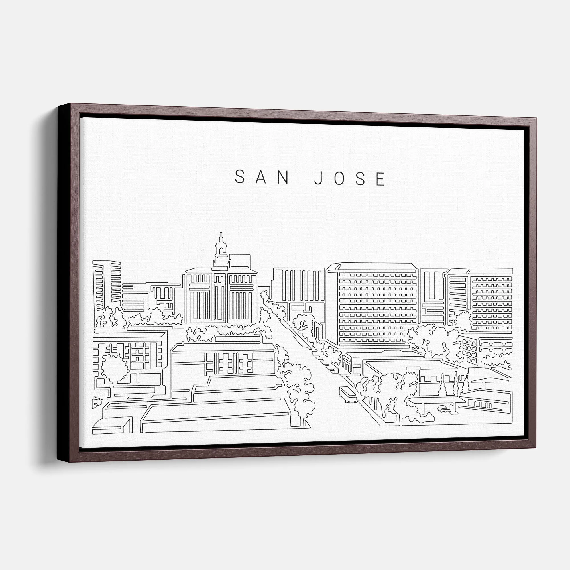 San Jose Skyline Canvas Print