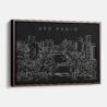 Framed Sao Paulo Canvas Print - Main - Dark