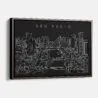 Framed Sao Paulo Canvas Print - Main - Dark