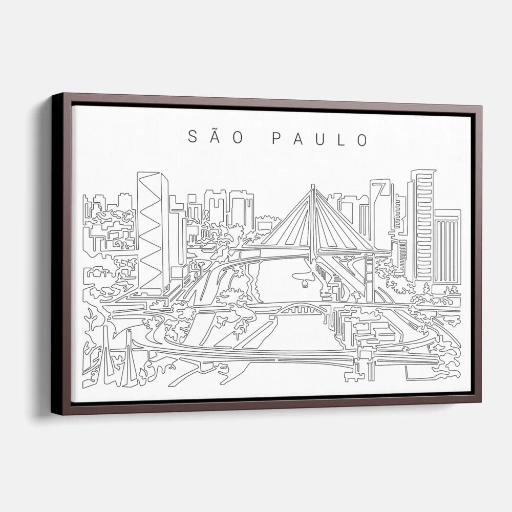 Framed Sao Paulo Canvas Print - Main - Light