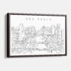 Framed Sao Paulo Canvas Print - Main - Light