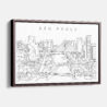 Framed Sao Paulo Canvas Print - Main - Light