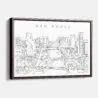 Framed Sao Paulo Canvas Print - Main - Light