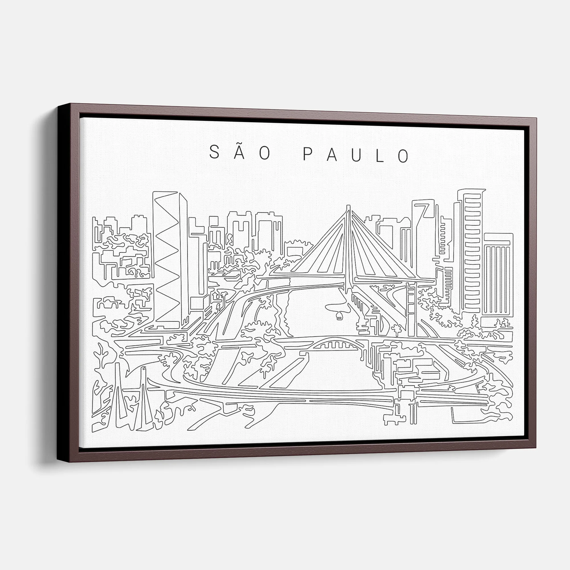 São Paulo Skyline Canvas Print