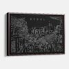 Framed Seoul Canvas Print - Main - Dark