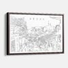 Framed Seoul Canvas Print - Main - Light