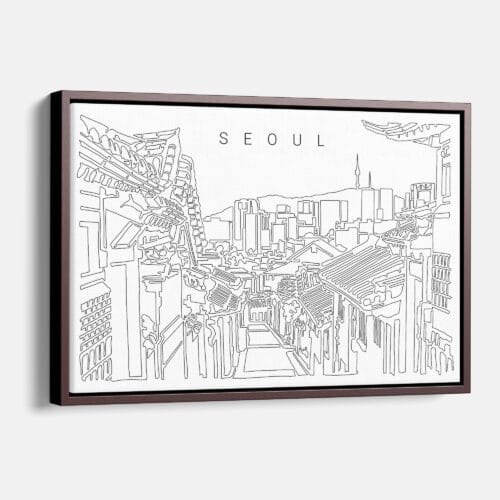 Seoul Skyline Canvas Print