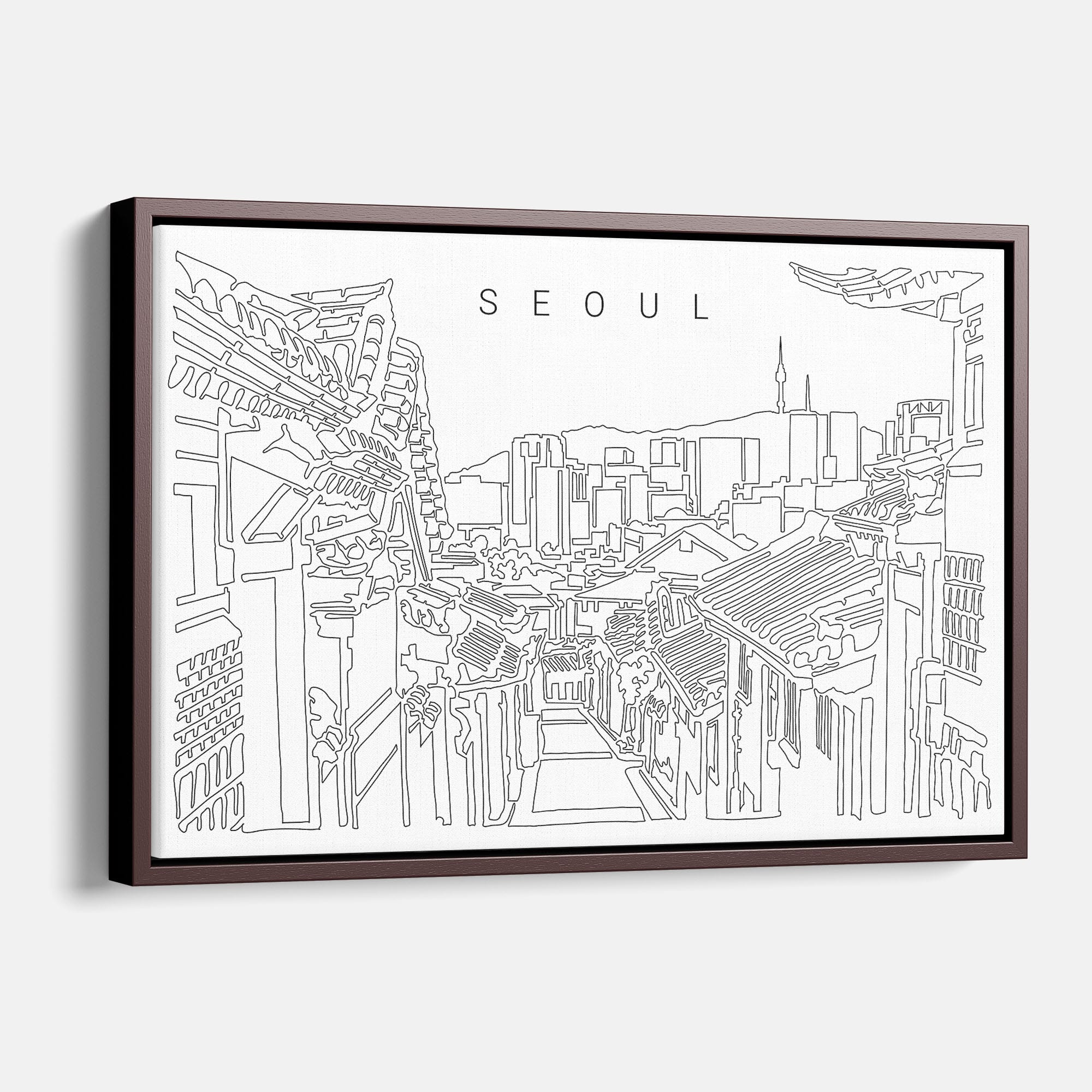 Seoul Skyline Canvas Print