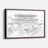 Framed Seoul Gate Canvas Print - Main - Light