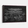 Framed Seoul gate Canvas Print - Main - Dark