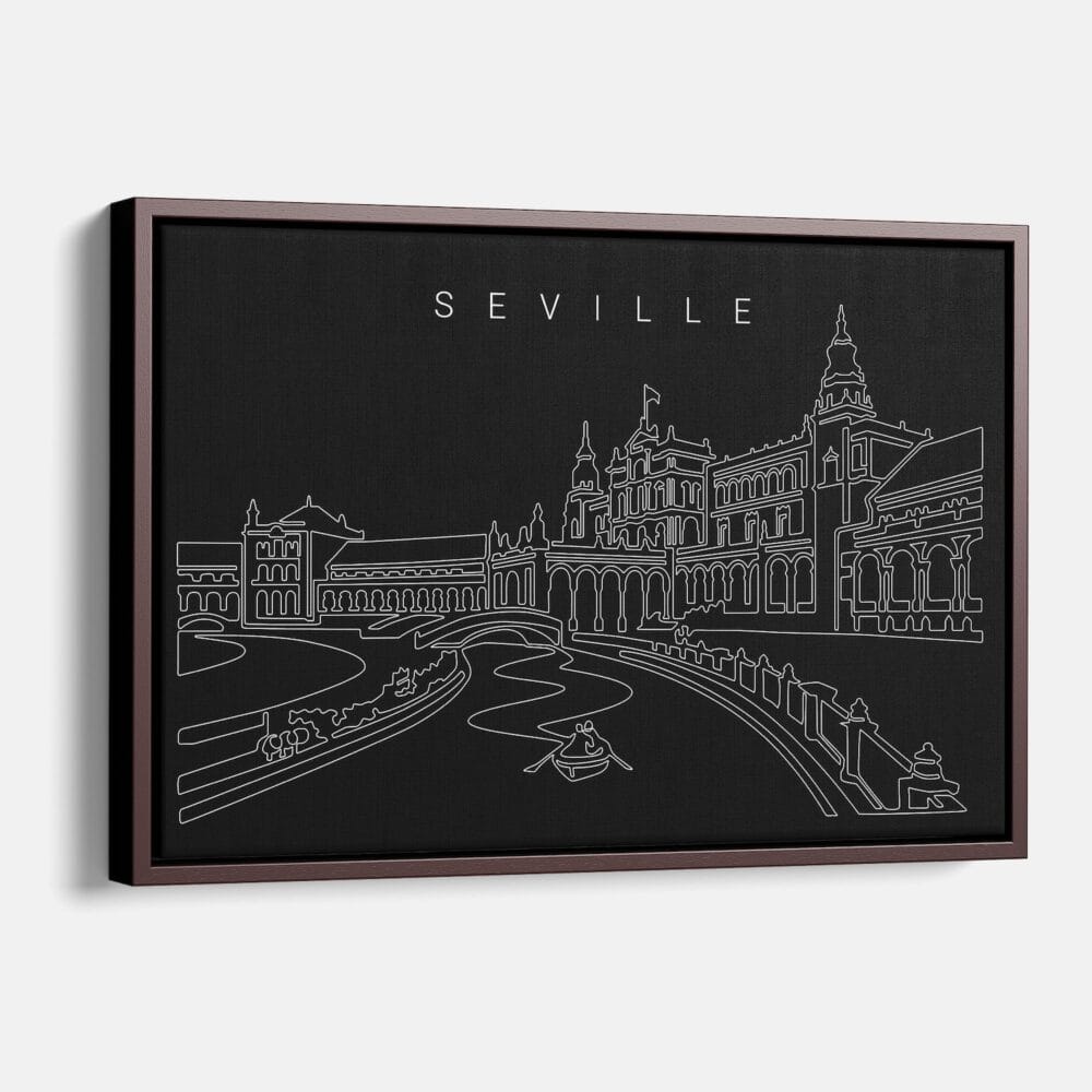 Framed Seville Canvas Print - Main - Dark Framed Seville Canvas Print - Main - Dark