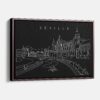 Framed Seville Canvas Print - Main - Dark