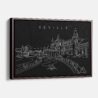 Framed Seville Canvas Print - Main - Dark