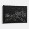 Framed Seville Canvas Print - Main - Dark