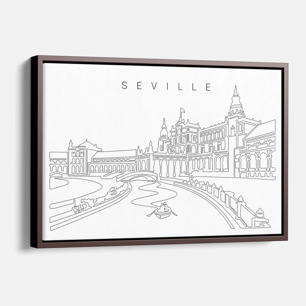Framed Seville Canvas Print - Main - Light
