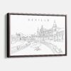 Framed Seville Canvas Print - Main - Light