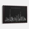 Framed Shanghai Canvas Print - Main - Dark