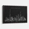 Framed Shanghai Canvas Print - Main - Dark