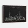 Framed Shanghai Canvas Print - Main - Dark
