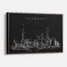 Framed Shanghai Canvas Print - Main - Dark