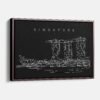 Framed Singapore Canvas Print - Main - Dark