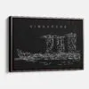 Framed Singapore Canvas Print - Main - Dark