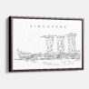 Framed Singapore Canvas Print - Main - Light