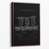Framed Singapore Marina Bay Sands Canvas Print - Portrait - Main - Dark