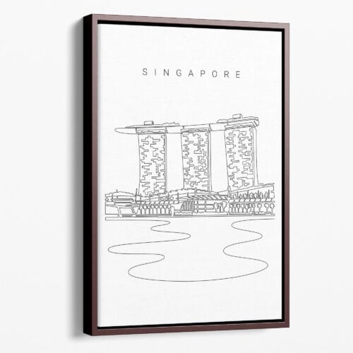 Singapore Marina Bay Sands Canvas Art Print - Portrait