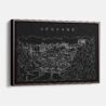 Framed Spokane Canvas Print - Main - Dark