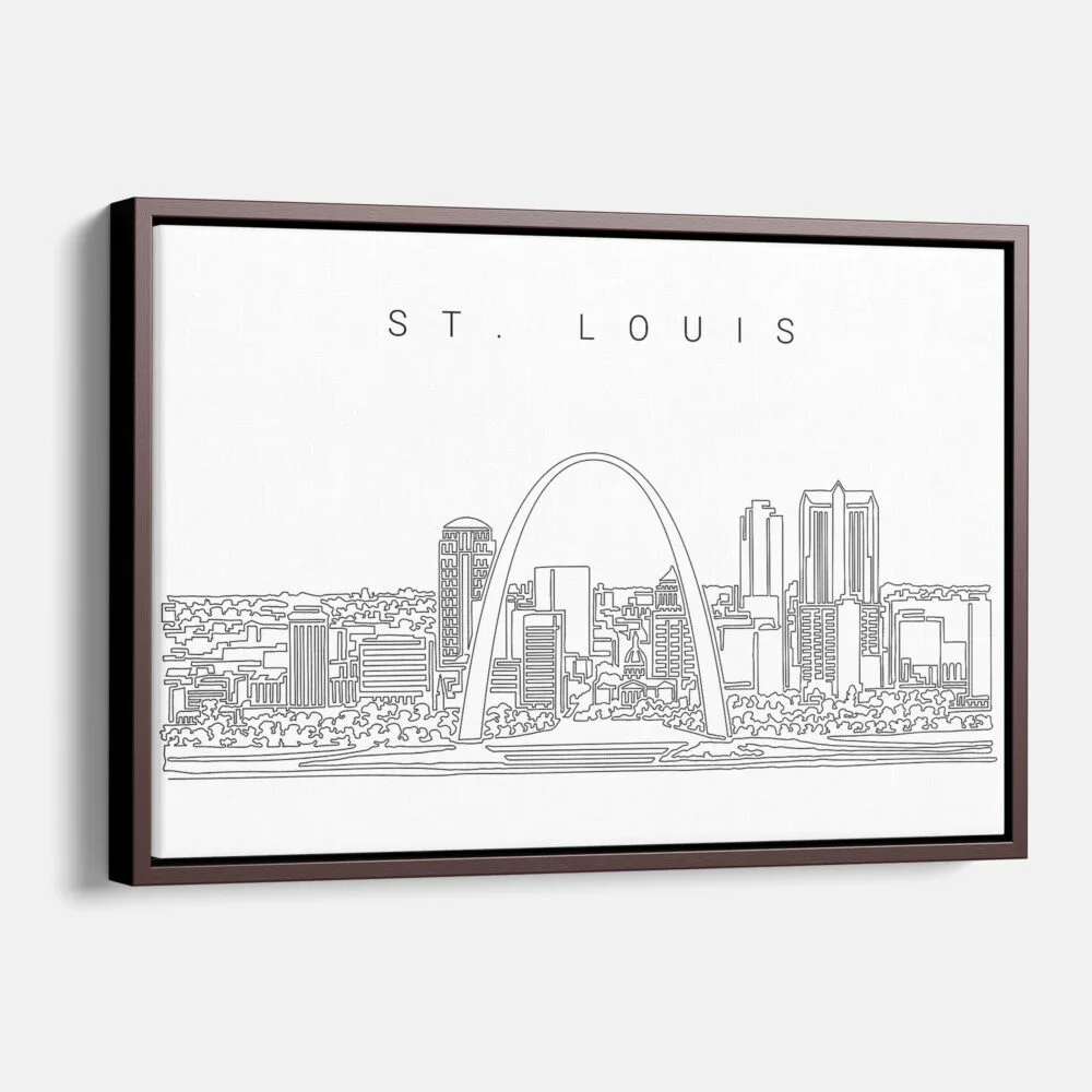 Framed St Louis Canvas Print - Main - Light Framed St Louis Canvas Print - Main - Light