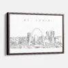 Framed St Louis Canvas Print - Main - Light