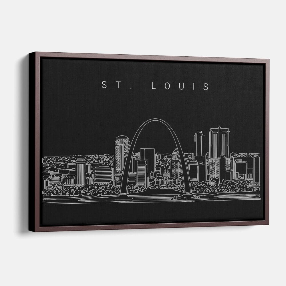 Framed St louis Canvas Print - Main - Dark Framed St louis Canvas Print - Main - Dark